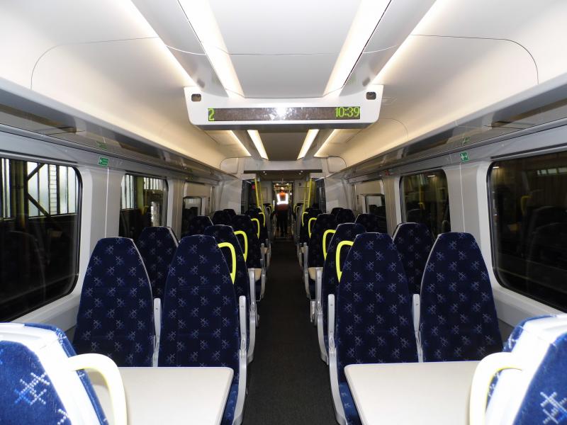 385004 interior 2: Interior of 385004 taken during an official depot visit to Craigentinny Photo of 385004 interior 2