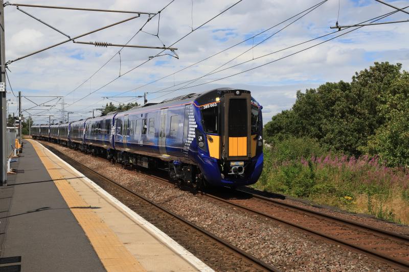 5Z92: 385003 + 385104 on 5Z92 13.47 Waverley to Millerhill Emu Yard after the press launch on 23/07/2018 Photo of 5Z92