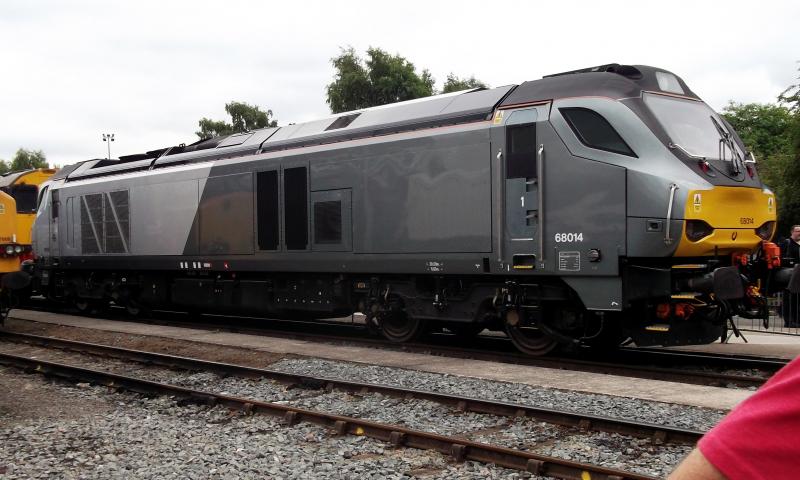 68014 at Crewe Grest Bridge: Sporting its Chiltern Railways livery 68014 was displayed at the Crewe Gresty Bridge Open Day on Saturday 21st July 2018 Photo of 68014 at Crewe Grest Bridge