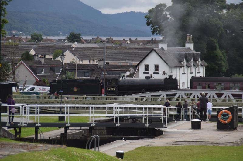 62005 at Banavie: 62005 at Banavie from Netuns Staircase 23rd July 2018 Photo of 62005 at Banavie