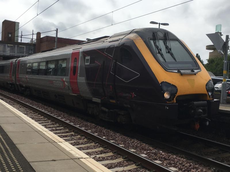 221130 - 1S31 Burton-on-Trent - Glasgow Central: Arriva CrossCountry Super Voyager unit 221130 arrives into Motherwell, its last scheduled stop before terminating at Glasgow Central. Photo of 221130 - 1S31 Burton-on-Trent - Glasgow Central