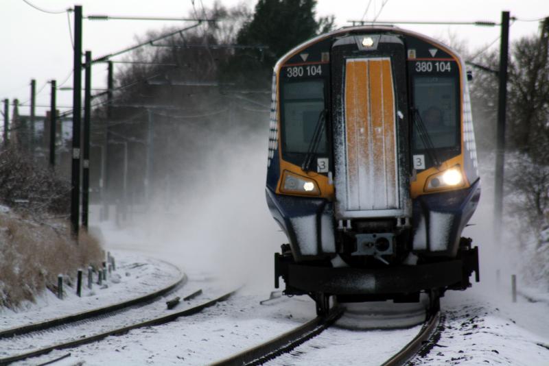 3801004 Ayr to N Berwick Service: kicking up snow passing Mid Calder junction
Winter 17/18 Photo of 3801004 Ayr to N Berwick Service