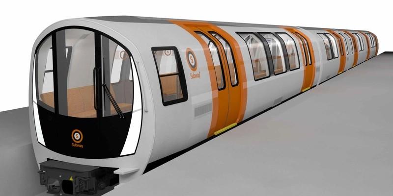 The Future Subway: Concept from SPT's site in 2016, the new Stadler-design Subway trains are to be completed for 2020 and will be driverless (for wiki). Photo of The Future Subway
