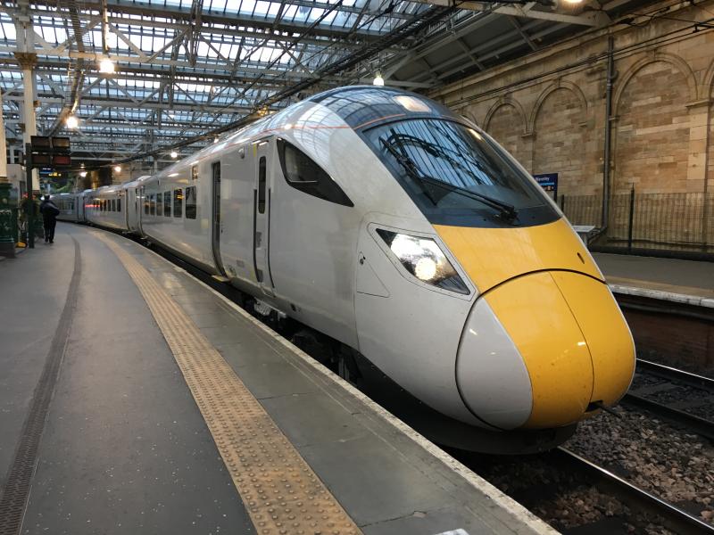 5Q95 Newcastle - Craigentinny: Sporting a full white livery, 800201 wraps up her run for the day on the last leg of the 5Q95 to Craigy. Photo of 5Q95 Newcastle - Craigentinny