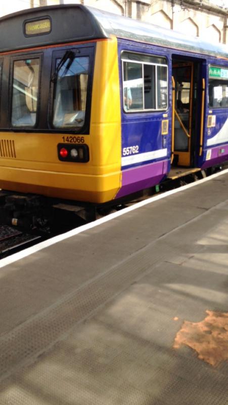 142066: 142066 at Carlisle ready to work the 13:46 to Newcastle in place of a failed 156 11/9/18 Photo of 142066