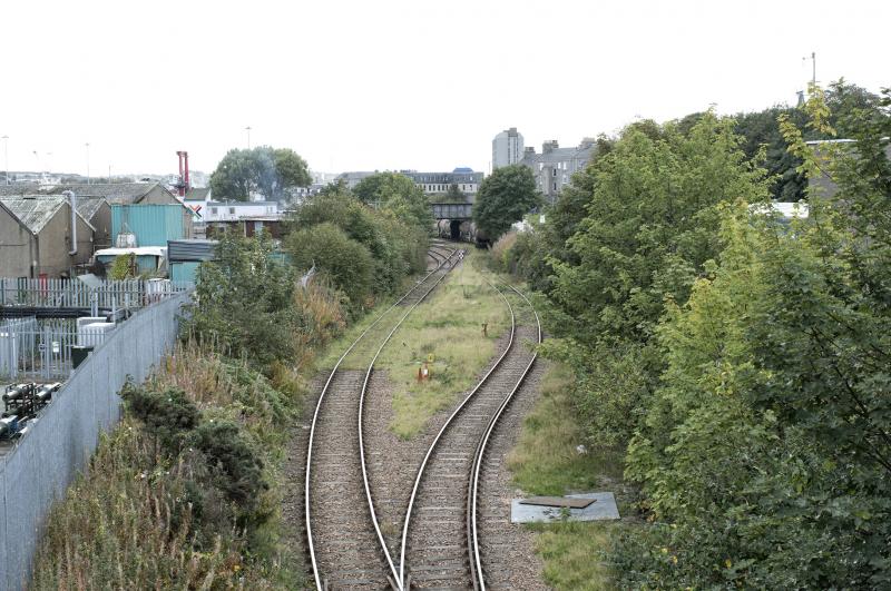 WATERLOO BRANCH CHANGES (3).jpg: LAYOUT HERE APPARENTLY GOING TO CHANGE DURING TRACK RENEWAL WORK ON THE BRANCH.
NOTE THE 0 MILE POST ----WHY THE CONES? Photo of WATERLOO BRANCH CHANGES (3).jpg