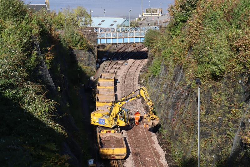 Photo of Oban Station - Ballast being placed