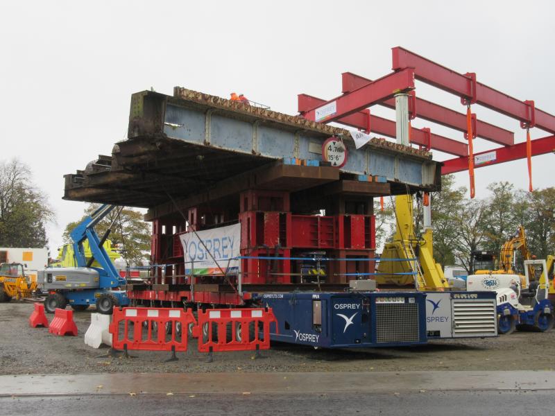 Bonhill Road Bridge Renewal 04: Closer view of the old bridge deck, 20th October 2018. Photo of Bonhill Road Bridge Renewal 04