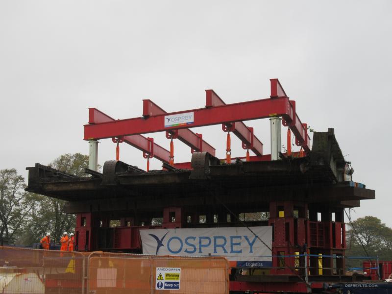 Bonhill Road Bridge Renewal 05: Sectional view of the old bridge deck, 20th October 2018. Photo of Bonhill Road Bridge Renewal 05