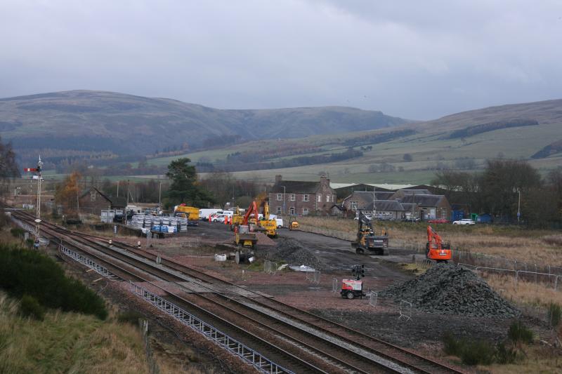 Blackford 9/11/18: General view of the Stobart Rail site at Blackford from the west just after midday on Friday 11 November Photo of Blackford 9/11/18
