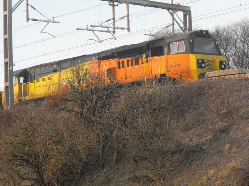 70811: 70811 taken at Greenhill Lower engineering work on 2nd Jan 2019. Photo of 70811