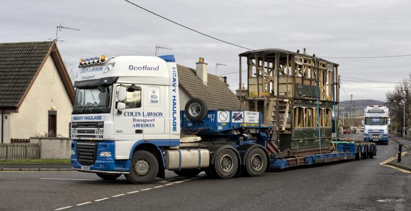 ACT TRAM 15 ARRIVES AT GTM ALFORD 9.1.19: AFTER A WHILE IN DUNDEE A.C.T. NO 15 RETURNS TO ABERDEENSHIRE---GRAMPIAN TRANSPORT MUSEUM AT ALFORD WILL BE ITS NEW HOME Photo of ACT TRAM 15 ARRIVES AT GTM ALFORD 9.1.19