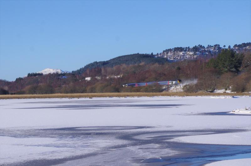 43177 43134, Loch Inch, Kincraig 02Feb19: 43177 43134, 1B52, 09:46 Inverness to Edinburgh Waverly, Loch Inch, Kincraig 02Feb19. Photo of 43177 43134, Loch Inch, Kincraig 02Feb19