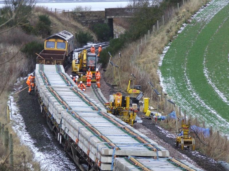 Track Renewal near Wormit Sunday 03 Feb 2019: Track Renewal between Wormit and St Fort on Sunday 03 Feb 2019 Photo of Track Renewal near Wormit Sunday 03 Feb 2019