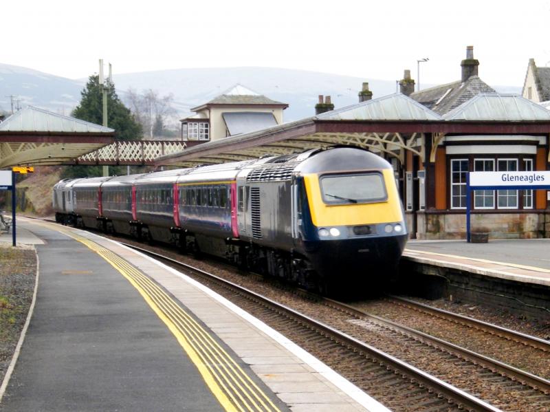 43183 @ Gleneagles - 23 February 2019: '1A57' Inter7City express, thundering north, from Glasgow Queen Street to Aberdeen. Photo of 43183 @ Gleneagles - 23 February 2019
