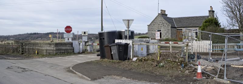 THE SITE OF PITMEDDEN STATION 24.2.19.jpg: W.I.P. WELL IN ADVANCE OF THE 16 WEEK COMPLETE CLOSURE FROM THE BEGINNING OF MAY 2019.
THE BASE OF THE OLD GNSR SIGNAL BOX IS ON THE LEFT. Photo of THE SITE OF PITMEDDEN STATION 24.2.19.jpg