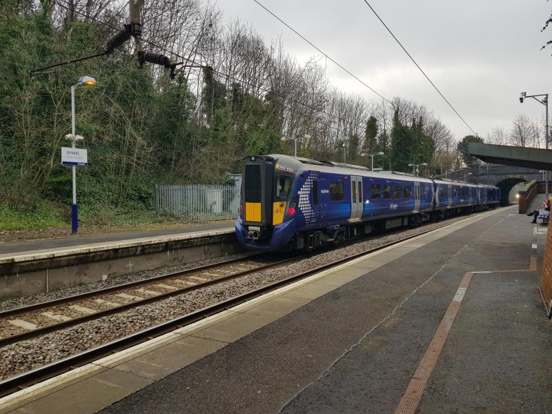 385 004 at Kirkhill: 07.45 GLC-NTN on 01/03/2019 Photo of 385 004 at Kirkhill