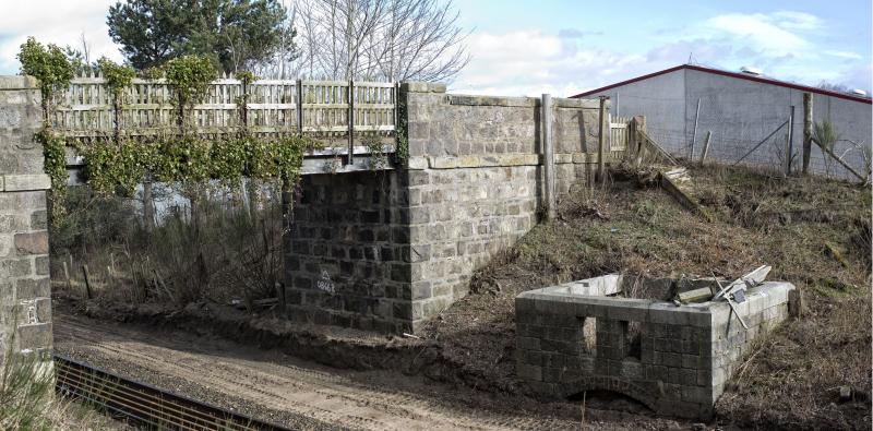 PORT ELPHINSTONE 3.3.19.jpg: THE REMAINS OF THE SIGNAL BOX .PREPARATORY WORK FOR REDOUBLING OF DYCE-INVERURIE SECTION CLEARLY SEEN. Photo of PORT ELPHINSTONE 3.3.19.jpg