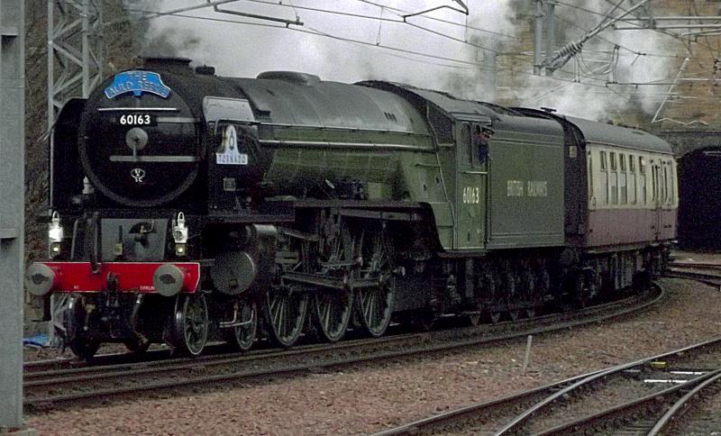 Tornado at Edinburgh: 60163 Tornado arrives at Edinburgh Waverley with 1Z63, its first long distance outing since its recent repairs. Tornado worked the train from York to Edinburgh on Sunday 3rd March 2019. Photo of Tornado at Edinburgh