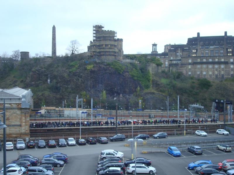 Waverley - Where is my train?: Taken around 5pm this evening. Not sure why there were so many people waiting or where they were heading! Luckily it's a dry evening. Photo of Waverley - Where is my train?