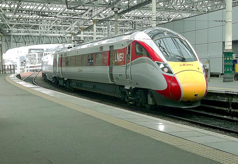 800103 at Edinburgh Waverley: Soon to become a common sight LNER Azuma 800103 arrives at Edinburgh Waverley with 5Q43. A test train from Newcastle in electric mode, on Wednesday 27th March 2019 Photo of 800103 at Edinburgh Waverley