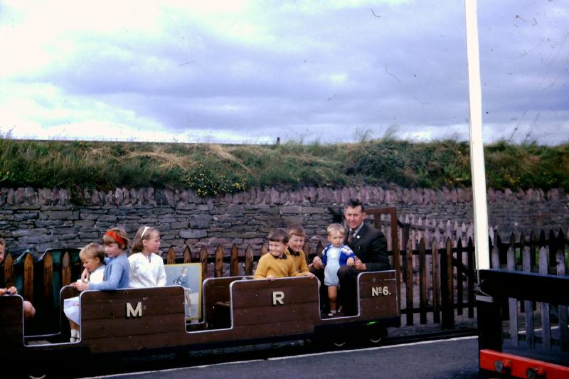 Kerr's railway 1966: The Hoskins' boys enjoy a run on Kerr's miniature railway during the summer of 1966. Photo of Kerr's railway 1966