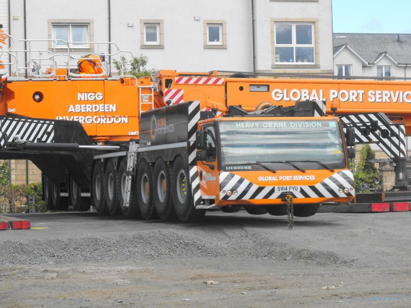 close up of crane: Close up view of crane next to Stirling station. Photo of close up of crane
