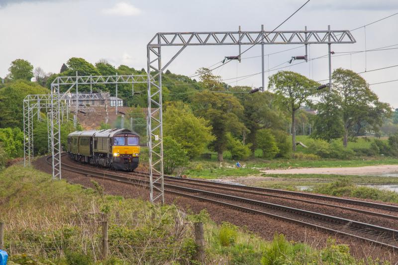 66743: 66743 at Ardoch with the Royal Scotsman on 10/05/2019 Photo of 66743