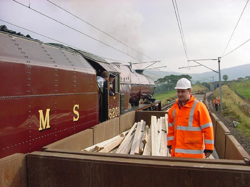 Craig Watson: Me at work investigating a derailment near Elvanfoot a couple of years ago! Photo of Craig Watson