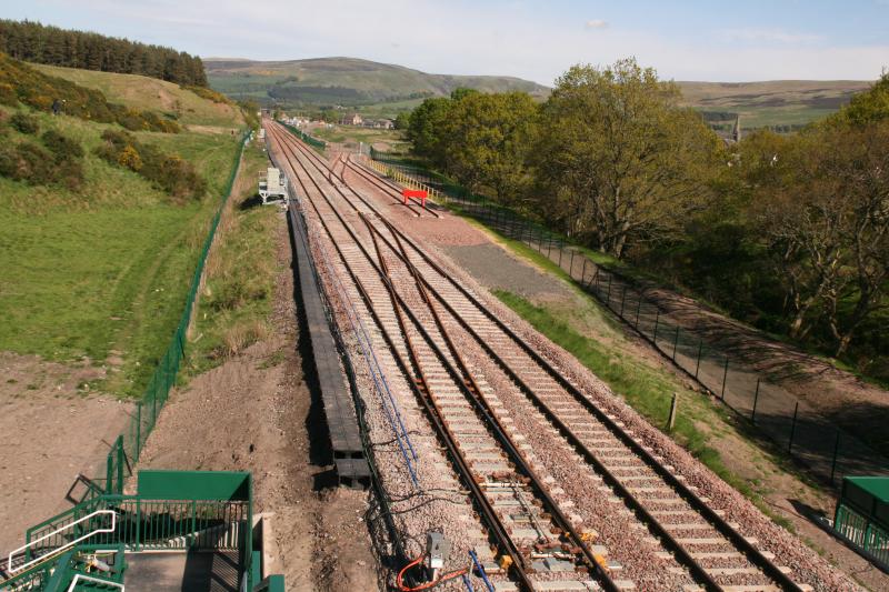 Blackford Highland Spring Connection 17/05/19: General View from N stairway of new Panholes footbridge Photo of Blackford Highland Spring Connection 17/05/19