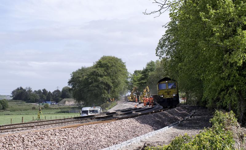 66956 JUST SOUTH OF PITMEDDEN STN. AND L.C. 24.5.19.jpg: Photo of 66956 JUST SOUTH OF PITMEDDEN STN. AND L.C. 24.5.19.jpg