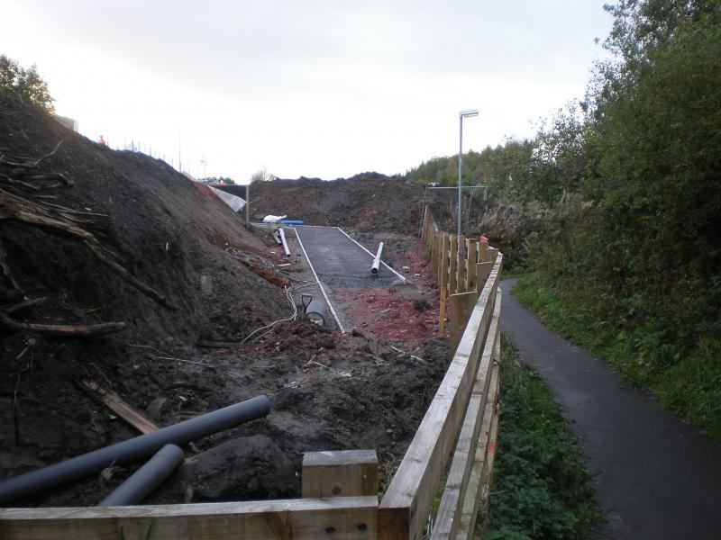 Photo of New footpath at Uphall Station