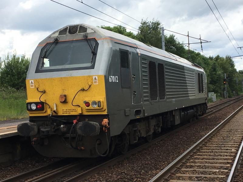 67012 - Tyne to Mossend: At Holytown on 14/06/2019 Photo of 67012 - Tyne to Mossend