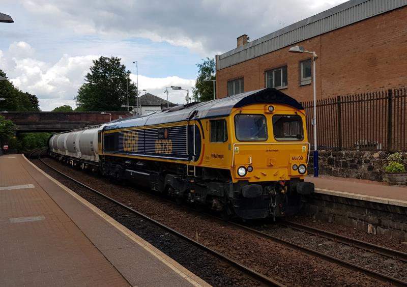 Photo of GBRF 66739 passing Maryhill with 6S45