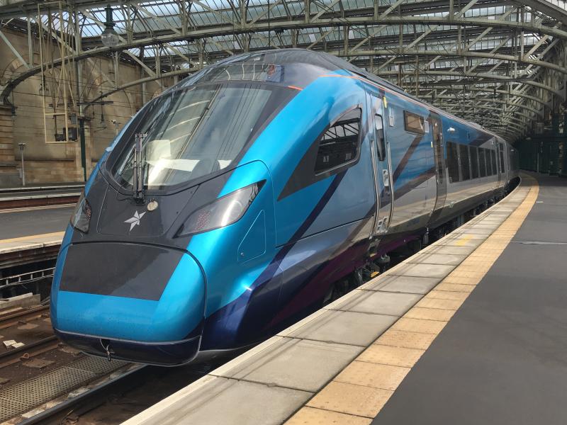 A glimpse at the Future: Soon to go into service with Transpennine Express, 397004 along with 397003 stand at Platform 10 of Glasgow Central working from Crewe. Photo of A glimpse at the Future