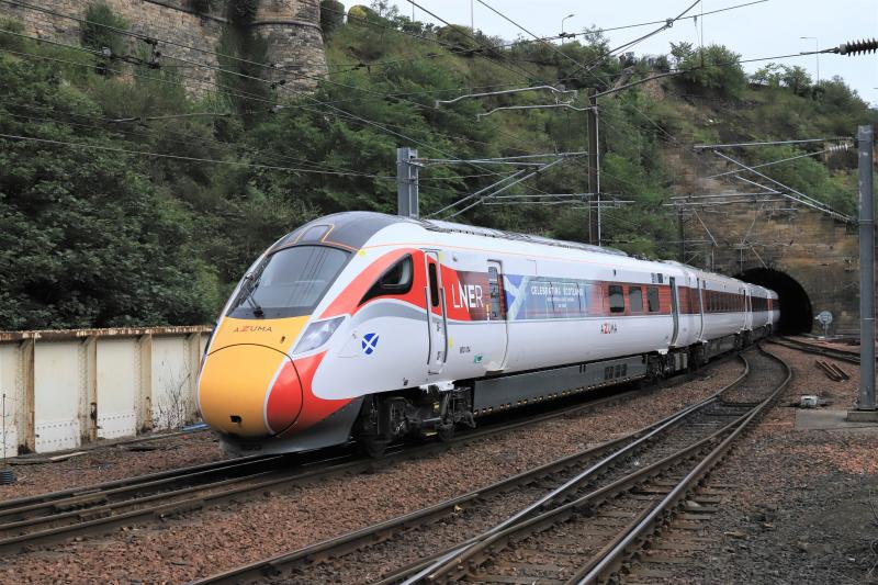 1Z81: 800104 on 1Z81 11.47 Berwick to Edinburgh leaving Calton Tunnel North on the return run of the Press Launch on 31/07/2019 Photo of 1Z81