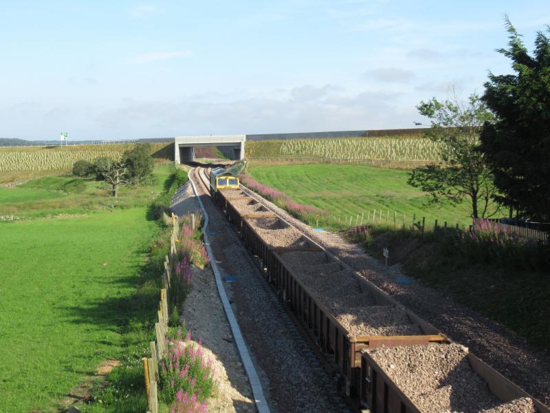 Near Dyce with AWPR bridge inmmediately beyond : On extreme left some remains of the former Aberdeenshire Canal Photo of Near Dyce with AWPR bridge inmmediately beyond