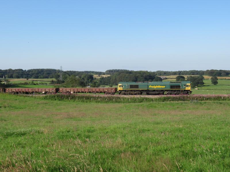 Another view of ballast train by canal and AWPR: Photo of Another view of ballast train by canal and AWPR