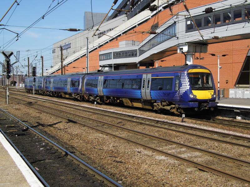 Former ScotRail 170456 Doncaster: Former ScotRail class 170456 at Doncaster on 23 July, still in ScotRail livery but with logos removed Photo of Former ScotRail 170456 Doncaster