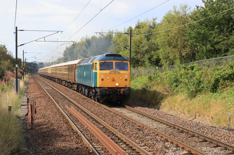 1Z96: 47614 leading 1Z96 15.39 Edinburgh to Derby approaching Musselburgh on 10/08/2019 Photo of 1Z96
