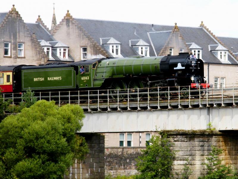 Tornado @ Perth, - 8 August 2019: 'The Aberdonian' crossing Moncrieffe Viaduct Photo of Tornado @ Perth, - 8 August 2019