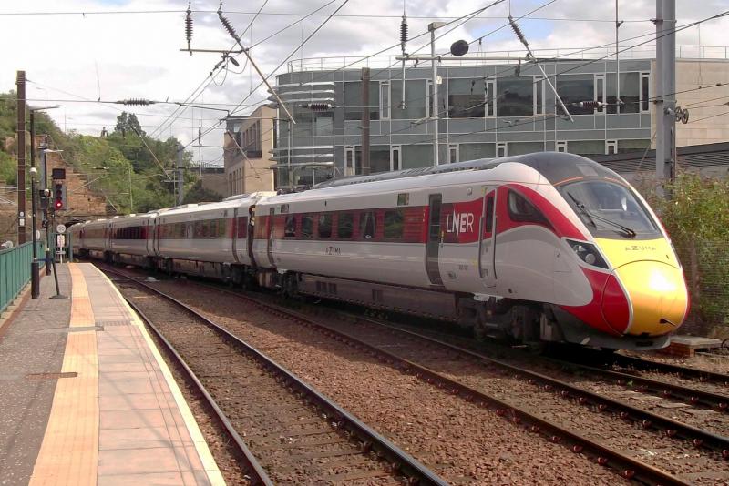 800107 at Edinburgh: LNER Azuma 800107 arrives at Edinburgh Waverley with 5Q42, a Training and Mileage accumulation run from Newcastle to Edinburgh on Tuesday 7th August 2019. Photo of 800107 at Edinburgh