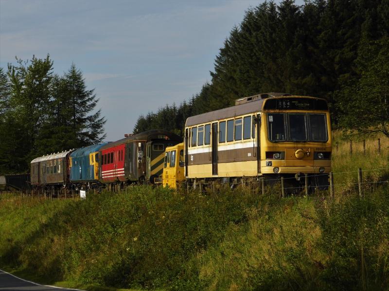 Stock line up Whitrope 24/08/19: Line up of stock including RB004, 48DS 110 and 26040 at the WRHA running day on 24/08/19 Photo of Stock line up Whitrope 24/08/19