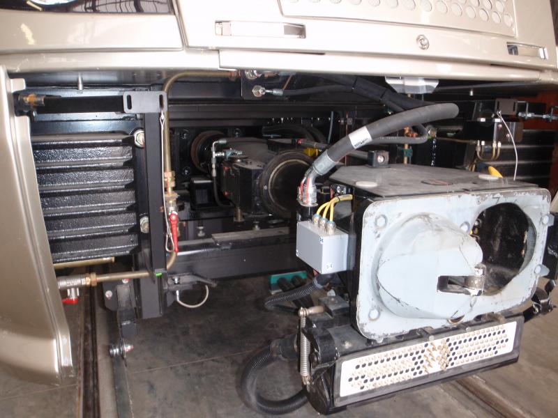Gautrain Coupler (ii): Now the clever bit: coupling assembly is extended out beyond the body by hydraulics incorporated in the draw bar. Photo of Gautrain Coupler (ii)