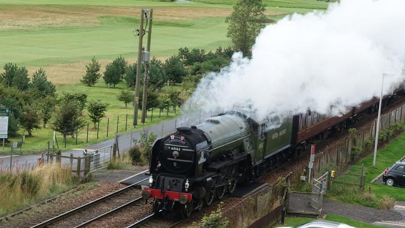 The Aberdonian: Passing Carnoustie Golf Links 31st August 2019 Photo of The Aberdonian