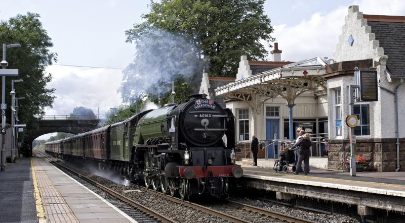 TORNADO L'KIRK (3).jpg: RUNNING APPROX 20 MINS LATE ,TORNADO HURTLES THRO' LAURENCEKIRK HEADING FOR ABERDEEN ON 31.8.19 Photo of TORNADO L'KIRK (3).jpg