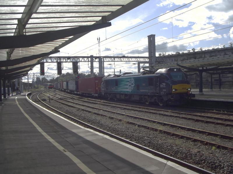 88008 at Carlisle: DRS 88008 arrives at Carlisle with 4S43, the Tesco Intermodal from Daventry to Mossend on Saturday 7th September 2019 Photo of 88008 at Carlisle