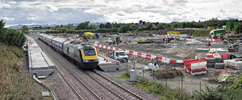 WIP AT KINTORE 10.9.19.jpg: 43177-032 PASSING KINTORE NEW STN WITH THE 13.38 ABDN-INV.
10.9.19 Photo of WIP AT KINTORE 10.9.19.jpg