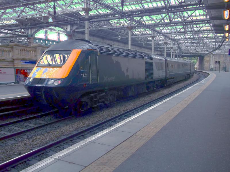 43021 ay Edinburgh: Now branded ScotRail Inter7City 43021 waits at Edinburgh Waverley with a service to Aberdeen on Thursday 19th September 2019. Photo of 43021 ay Edinburgh
