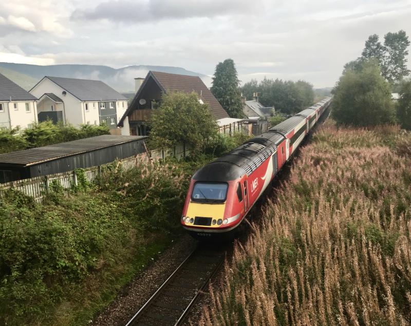 43272/43310: 43272/43310 Southbound Highland Chieftain, Aviemore; 23/9/19. Photo of 43272/43310